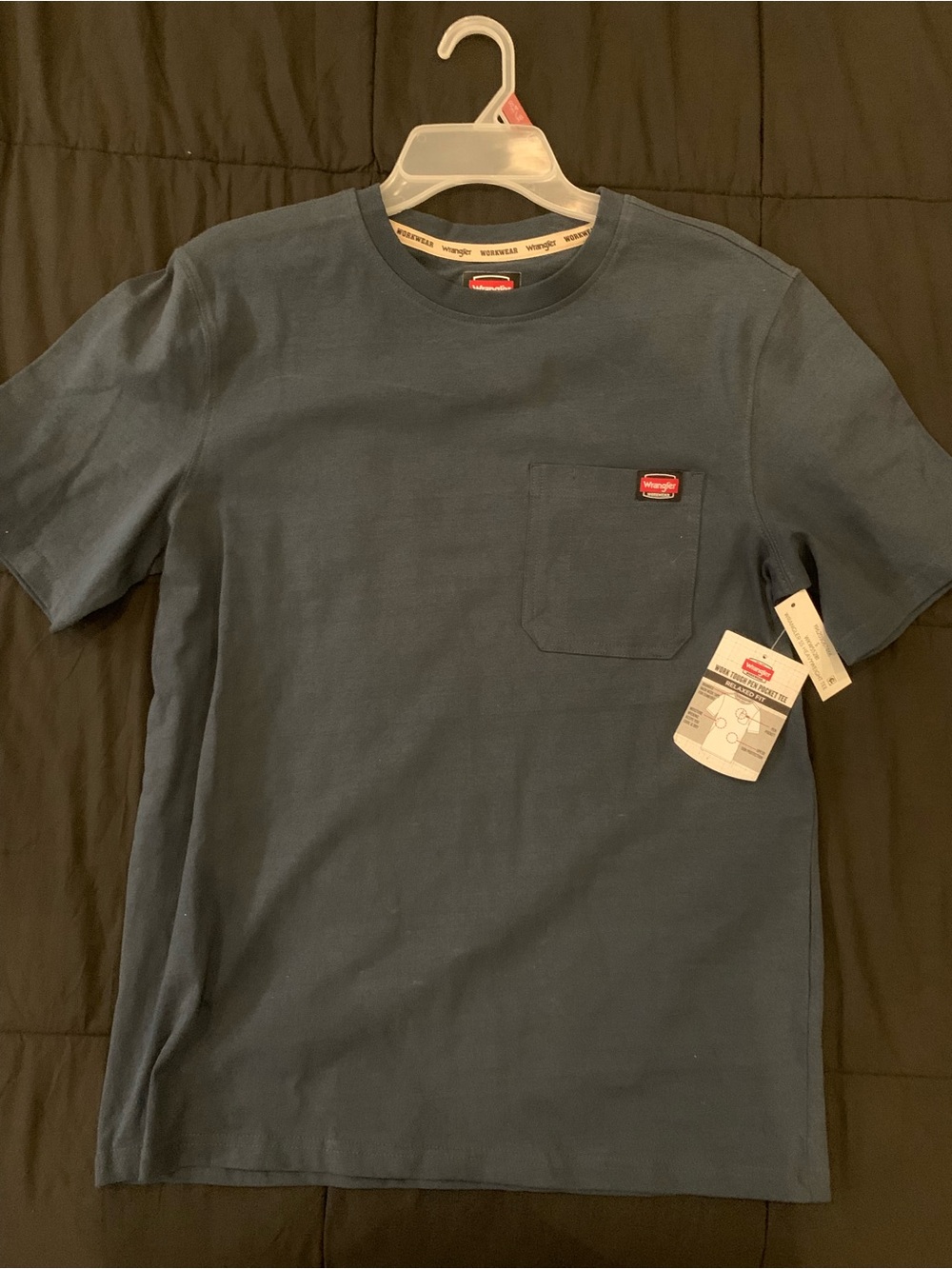 Wrangler Navy Blue Short Sleeve Pocket Tee